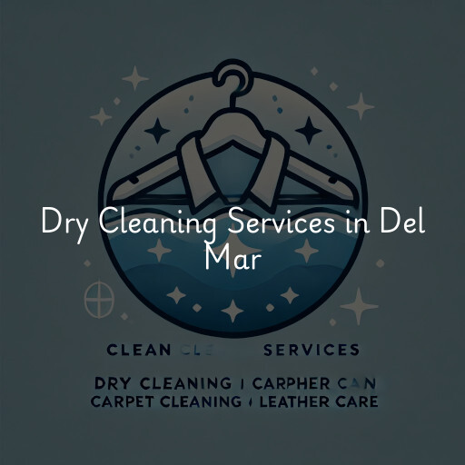 Find dry cleaning services in Del Mar