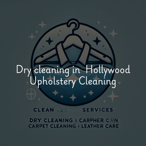 Dry Cleaning at  Hollywood Upholstery Cleaning