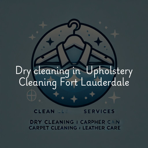 Dry Cleaning at  Upholstery Cleaning Fort Lauderdale