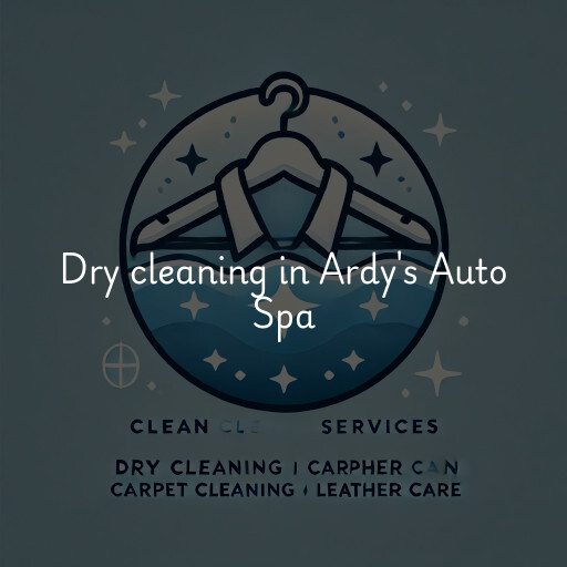 Dry cleaning services Ardy's Auto Spa