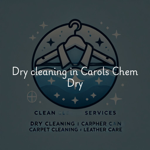 Dry cleaning services Carols Chem Dry