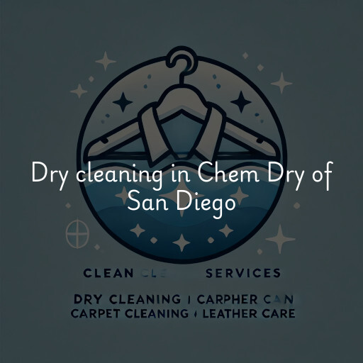 Dry cleaning services Chem Dry of San Diego