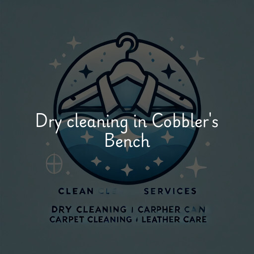 Dry cleaning services Cobbler's Bench