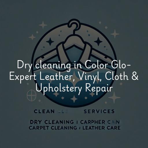 Dry cleaning services Color Glo- Expert Leather, Vinyl, Cloth & Upholstery Repair