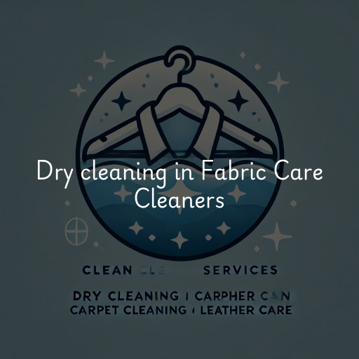 Dry cleaning services Fabric Care Cleaners