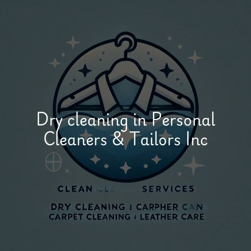 Dry cleaning services Personal Cleaners & Tailors Inc