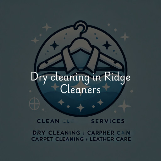 Dry cleaning services Ridge Cleaners