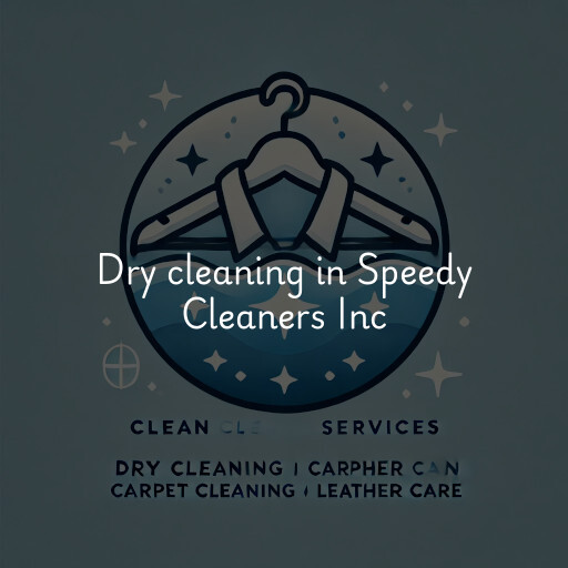 Dry cleaning services Speedy Cleaners Inc