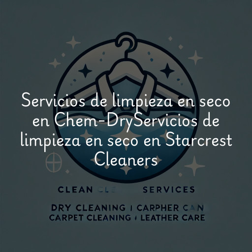 Servicios de limpieza en seco en